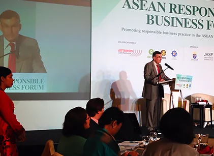 InterPraxis featured speaker at ABF’s conference on CSR in Singapore.